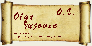 Olga Vujović vizit kartica